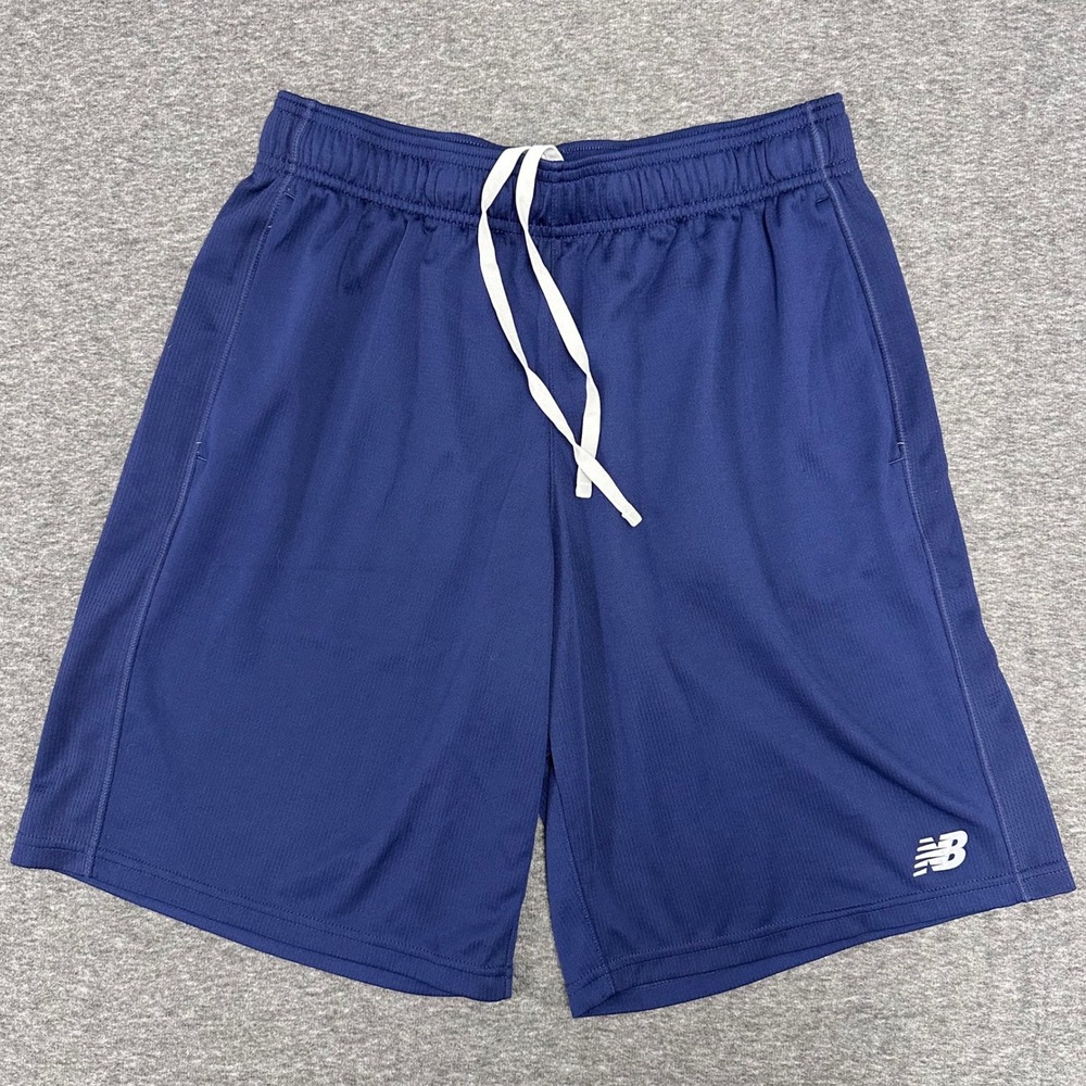 New Balance Athletic Shorts Knit Activewear‎ Training Gym Navy Blue Waist 26 In